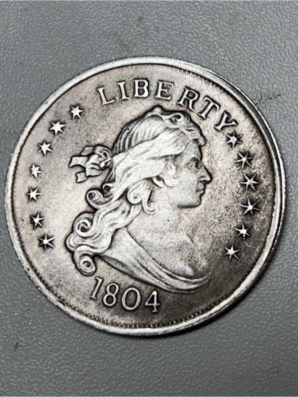 Antique-Style Silver Coin Accent - Silver